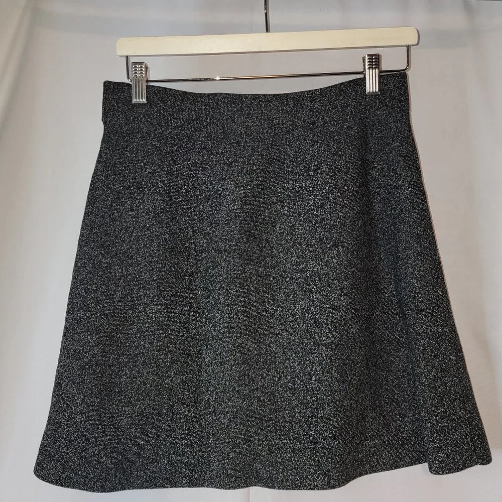 Ann Taylor Loft Petites Mini Skirt Size MP Like New - Heathered black - Picture 2 of 4
